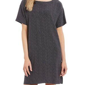 Eileen Fisher | The Future is Female Morse Code Printed Shift Dress | Size XS